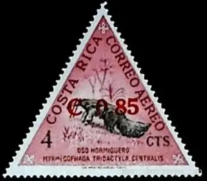 Animals – Costa Rica 1963 triangular stamp