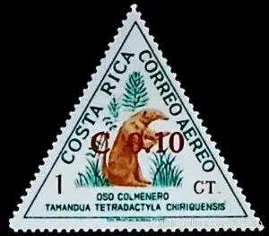 Animals – Costa Rica 1963 triangular stamp